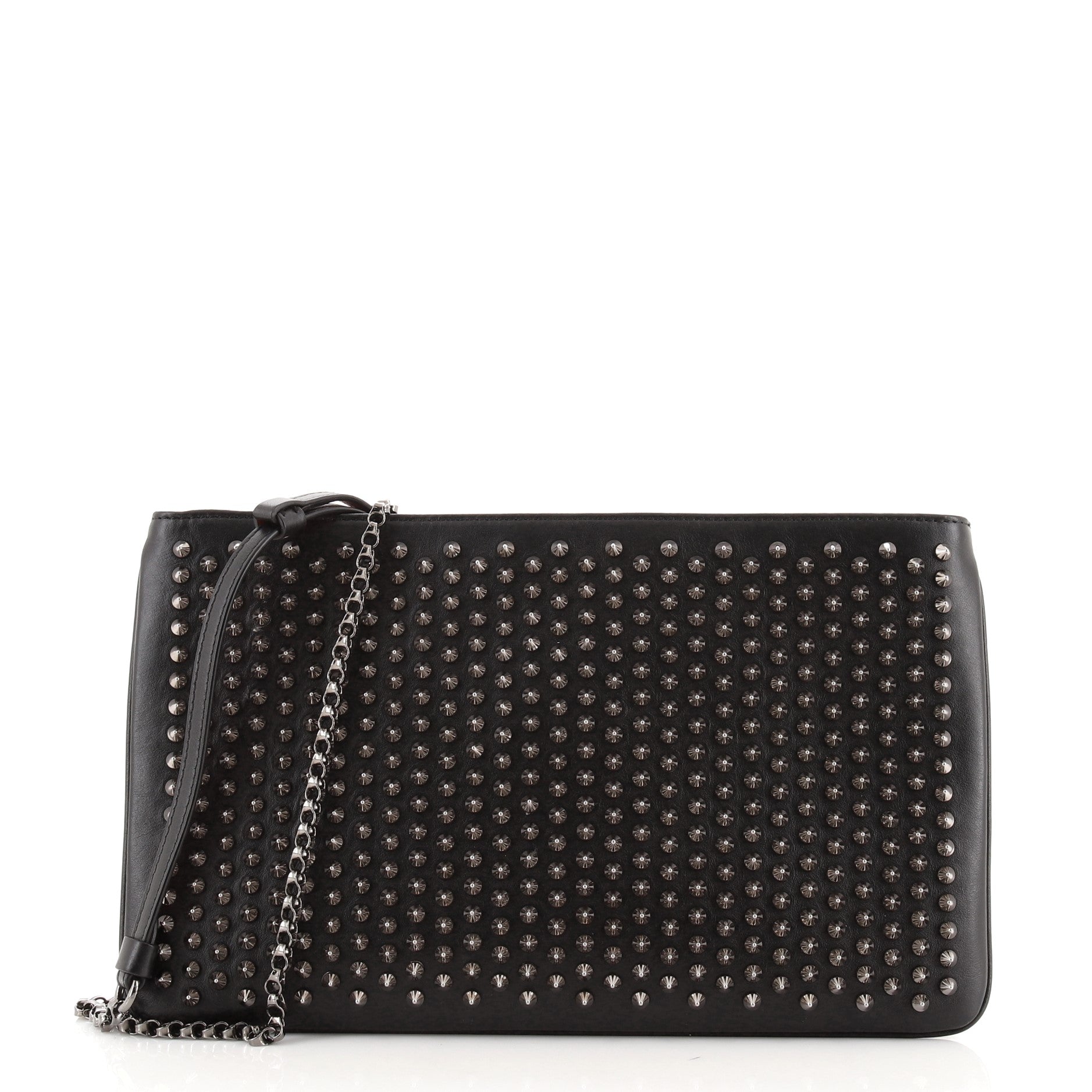 Loubiposh Clutch Spiked Leather