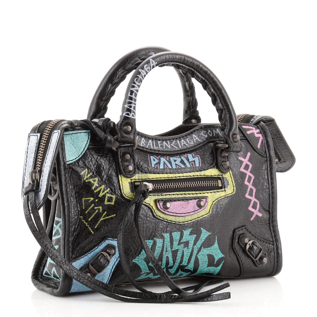 City Graffiti Classic Studs Bag Leather Mini