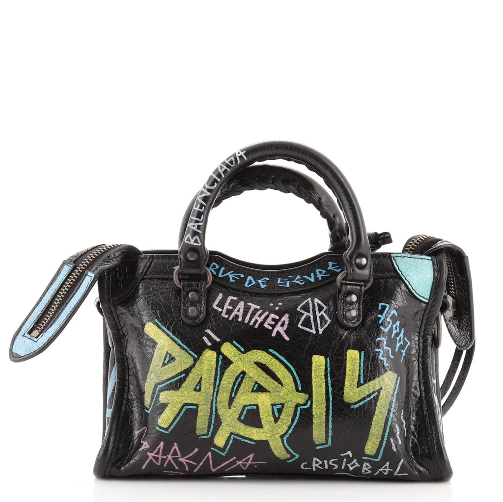 City Graffiti Classic Studs Bag Leather Mini