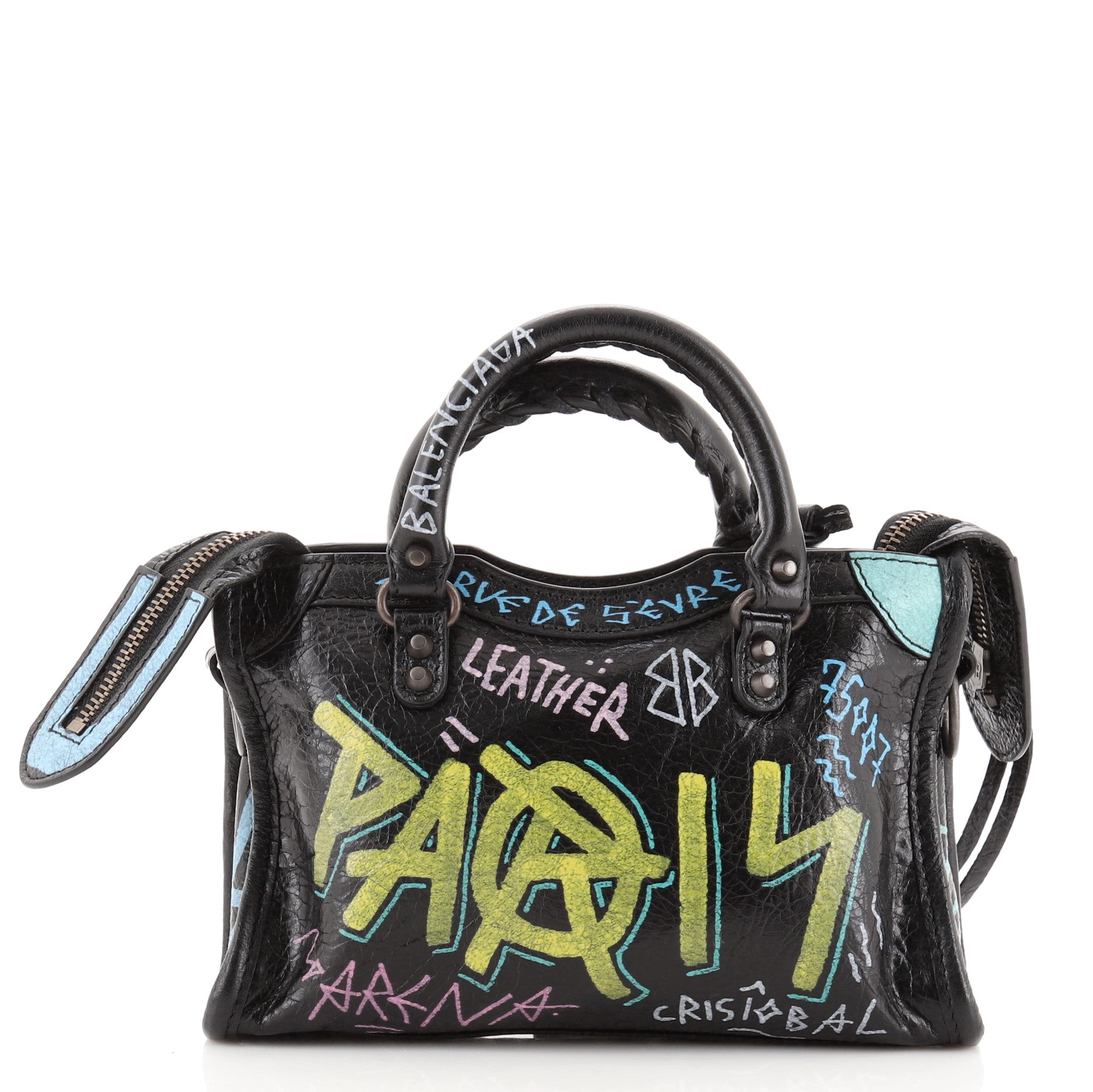 City Graffiti Classic Studs Bag Leather Mini