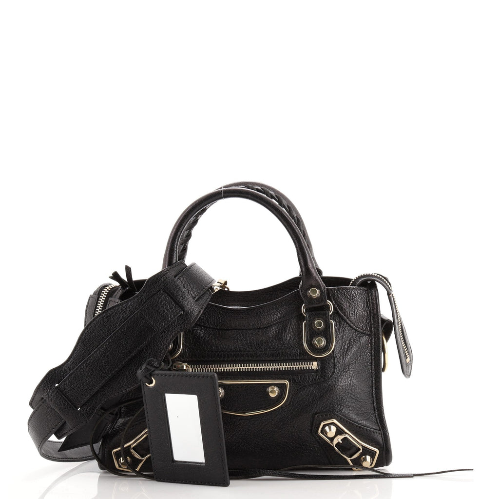 City Classic Metallic Edge Bag Leather Mini