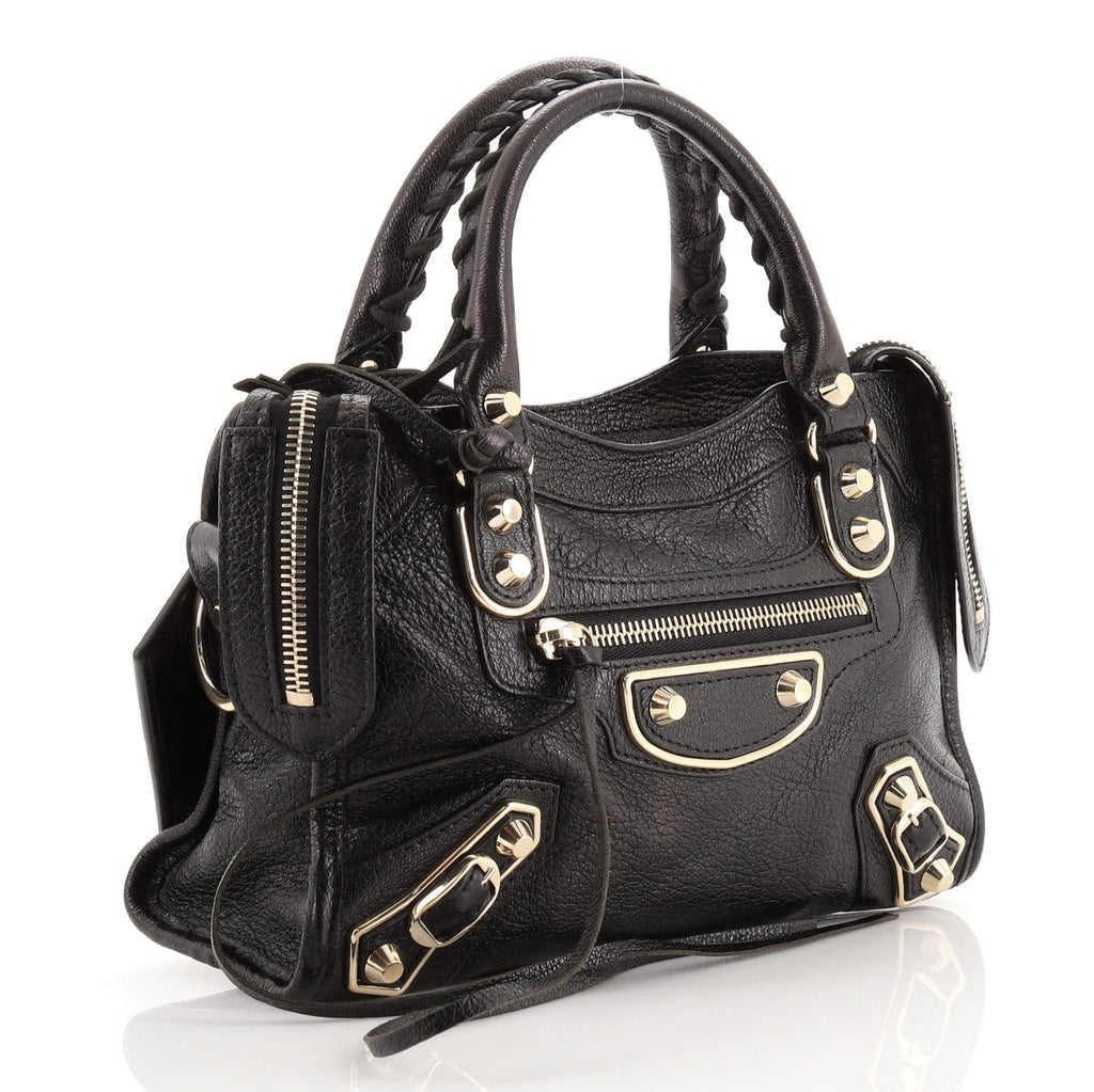 City Classic Metallic Edge Bag Leather Mini