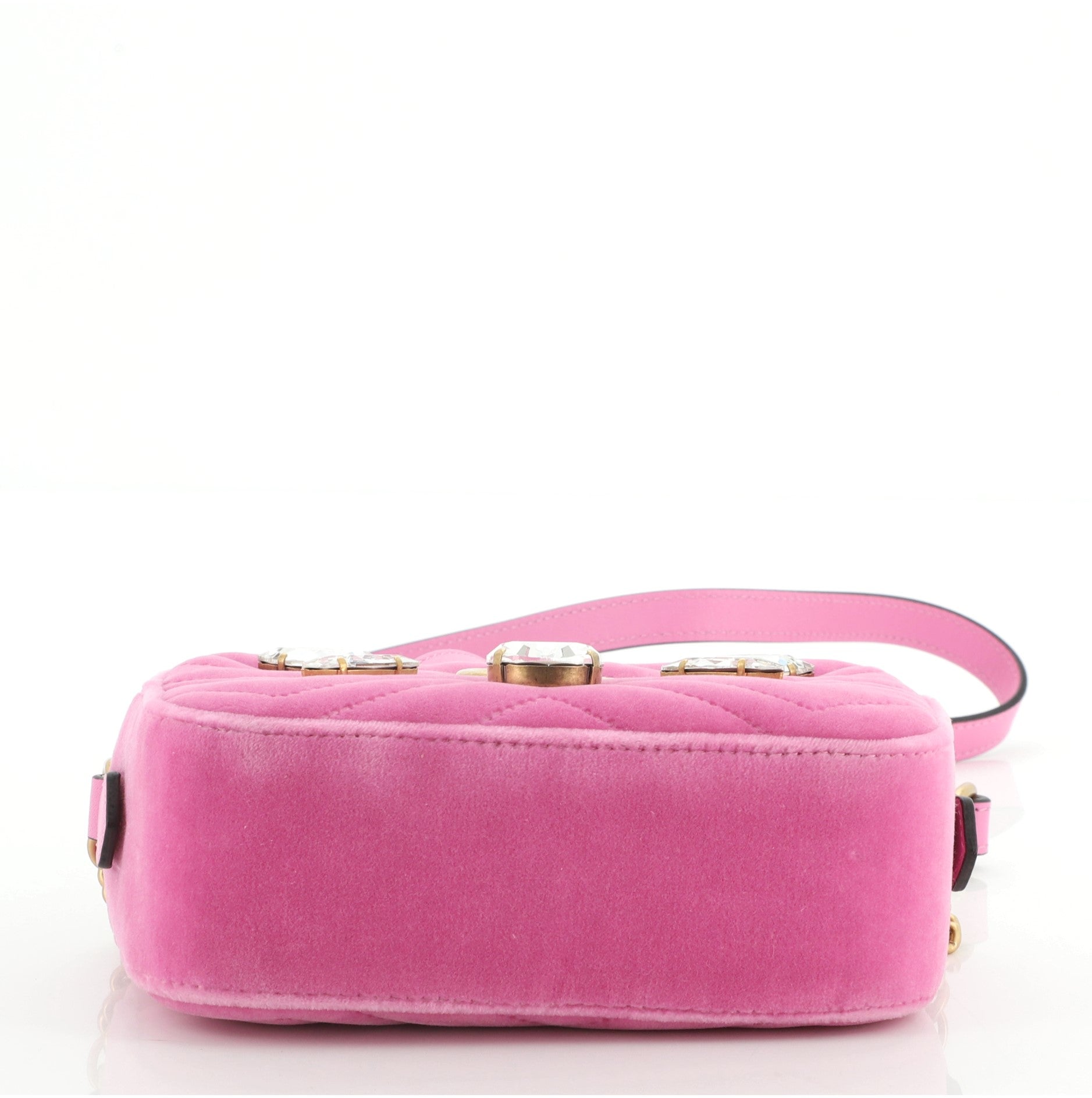 GG Marmont Shoulder Bag Crystal Embellished Matelasse Velvet Mini