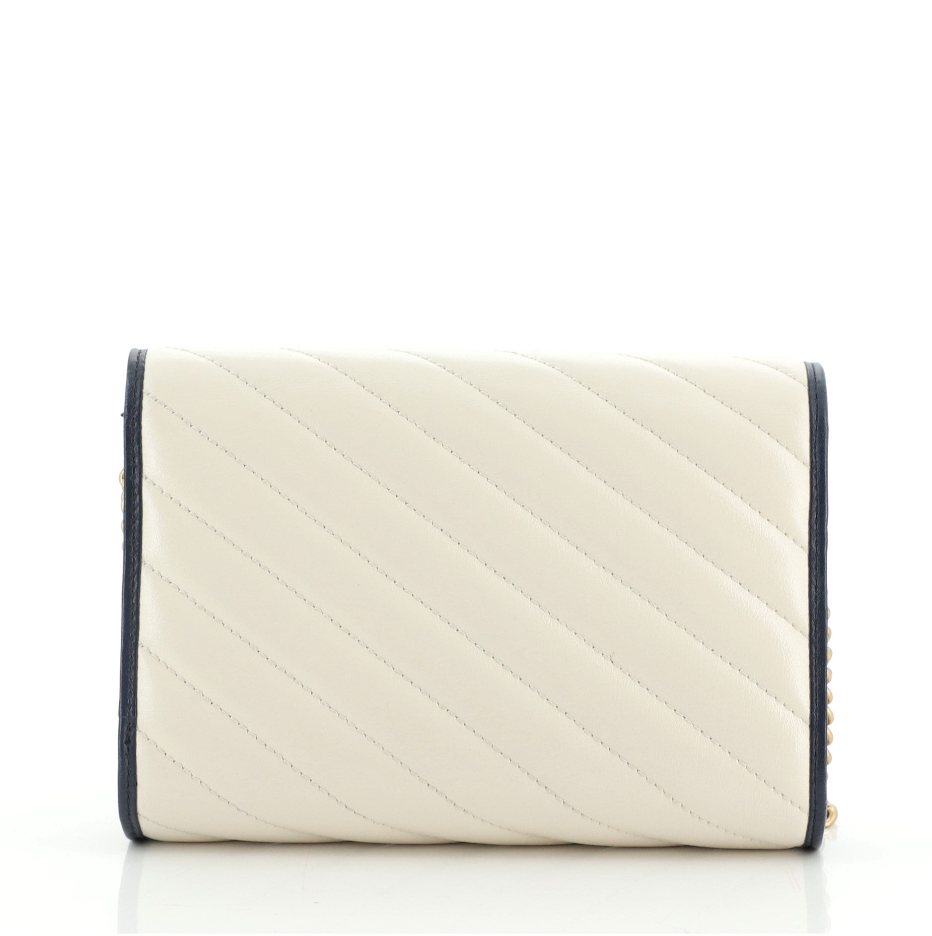 GG Marmont Chain Wallet Diagonal Quilted Leather Mini