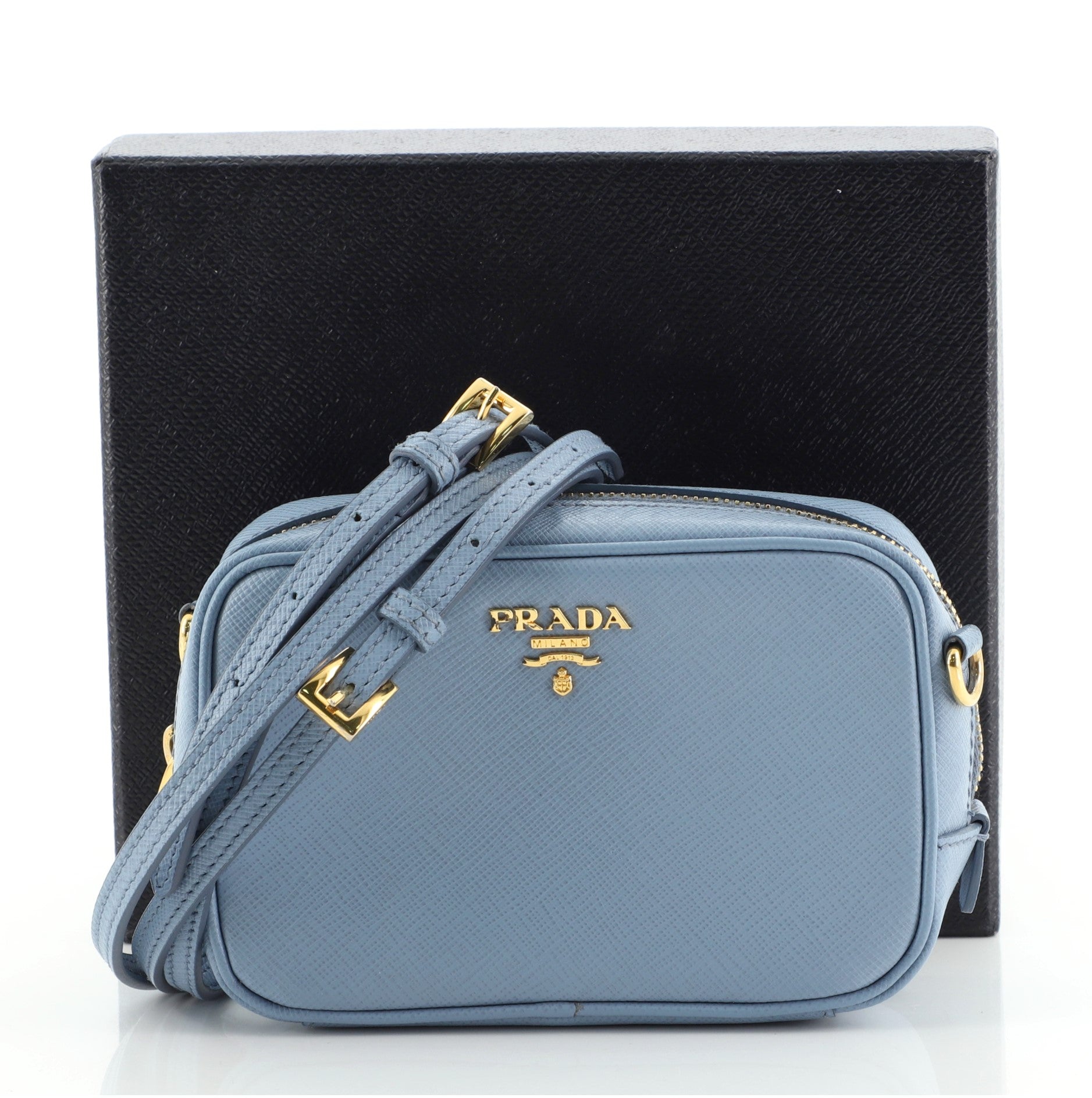 Zip Crossbody Bag Saffiano Leather Mini