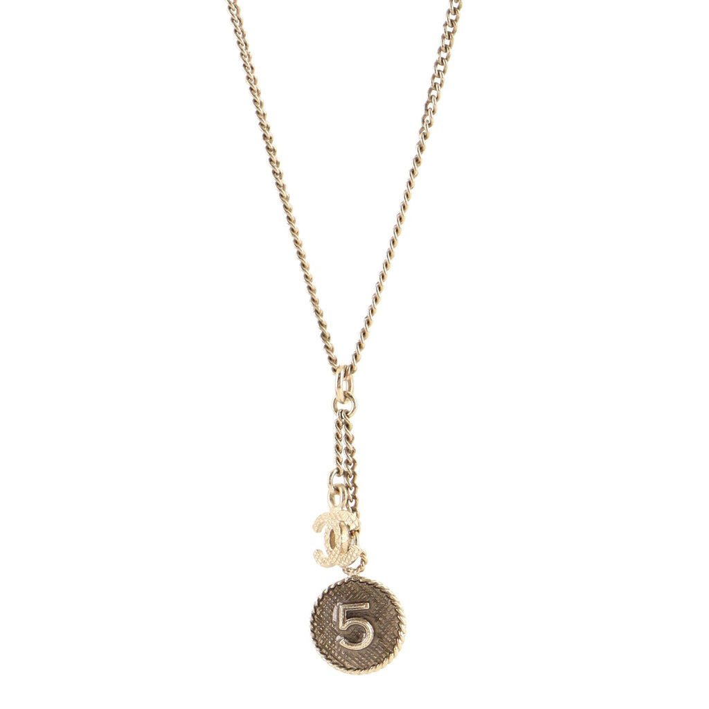 CC No.5 Pendant Necklace Metal with Resin