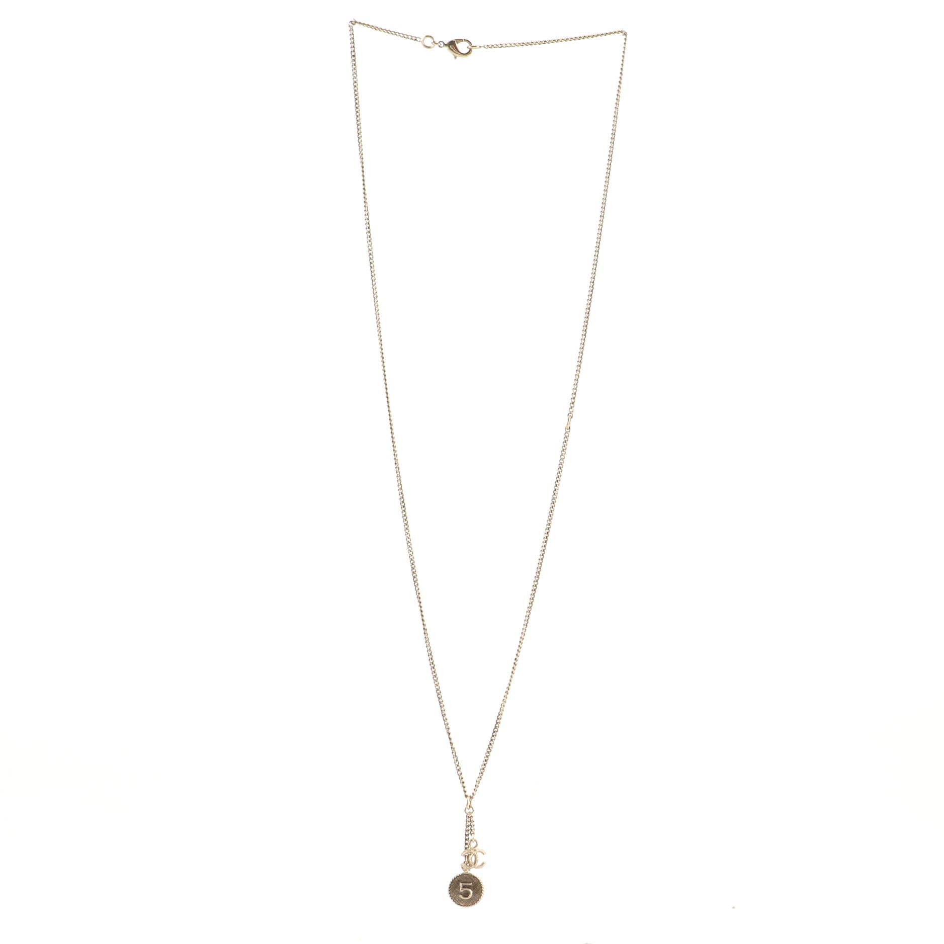 CC No.5 Pendant Necklace Metal with Resin