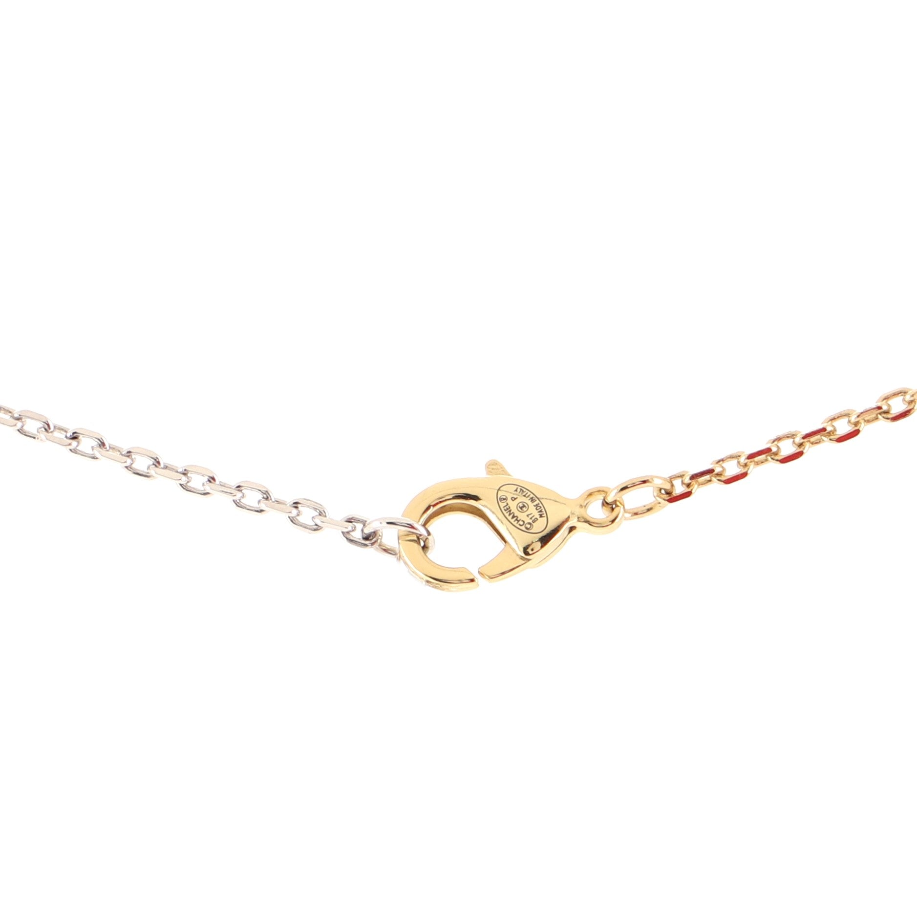 CC Moon Star Drop Necklace Metal with Crystals and Pearls