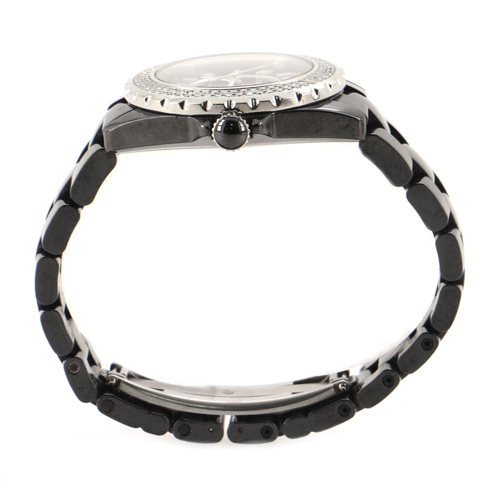 J12 Automatic Watch Ceramic and Stainless Steel with Diamond Bezel 38