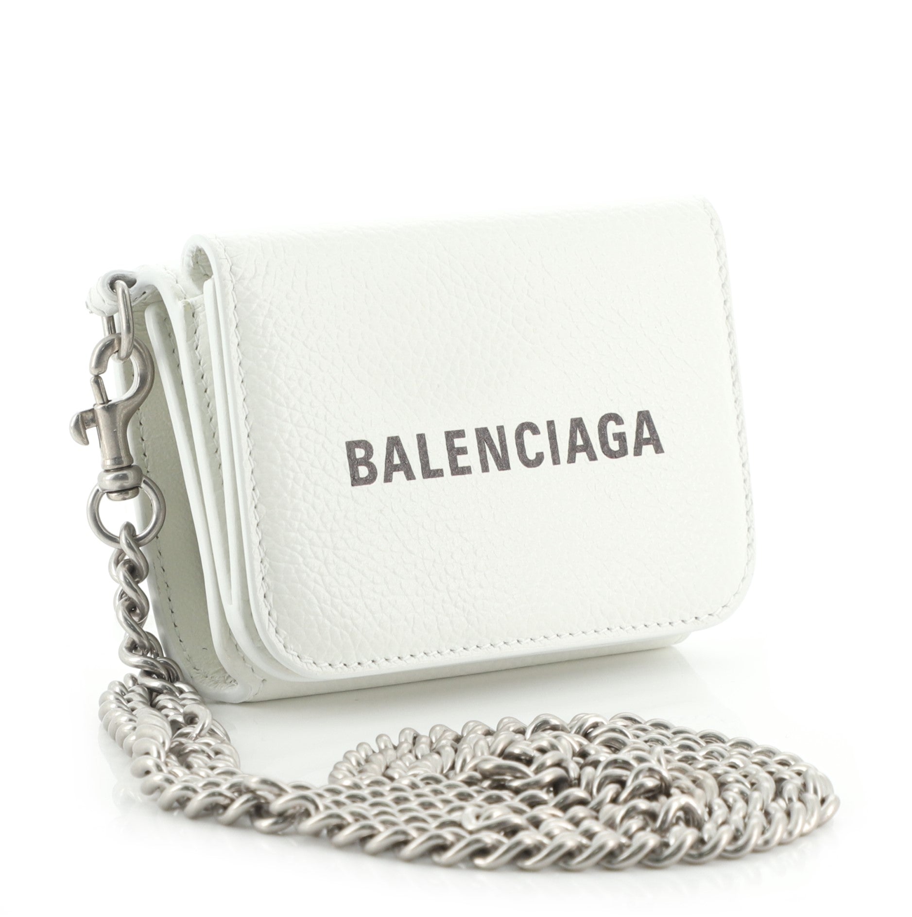 Everyday Wallet with Chain Leather Mini