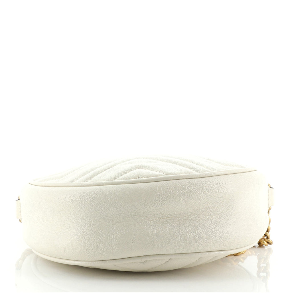 GG Marmont Round Shoulder Bag Matelasse Leather Mini