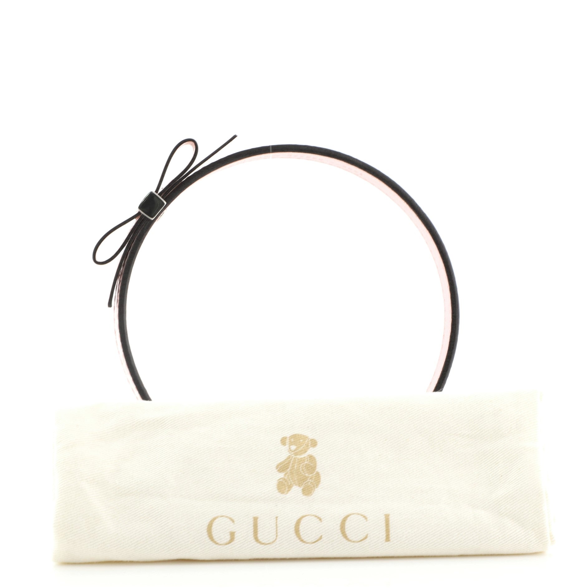 Bow Headband Guccissima Leather XS