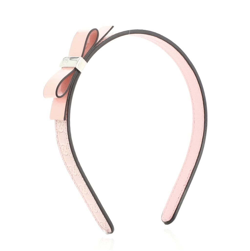 Bow Headband Guccissima Leather XS