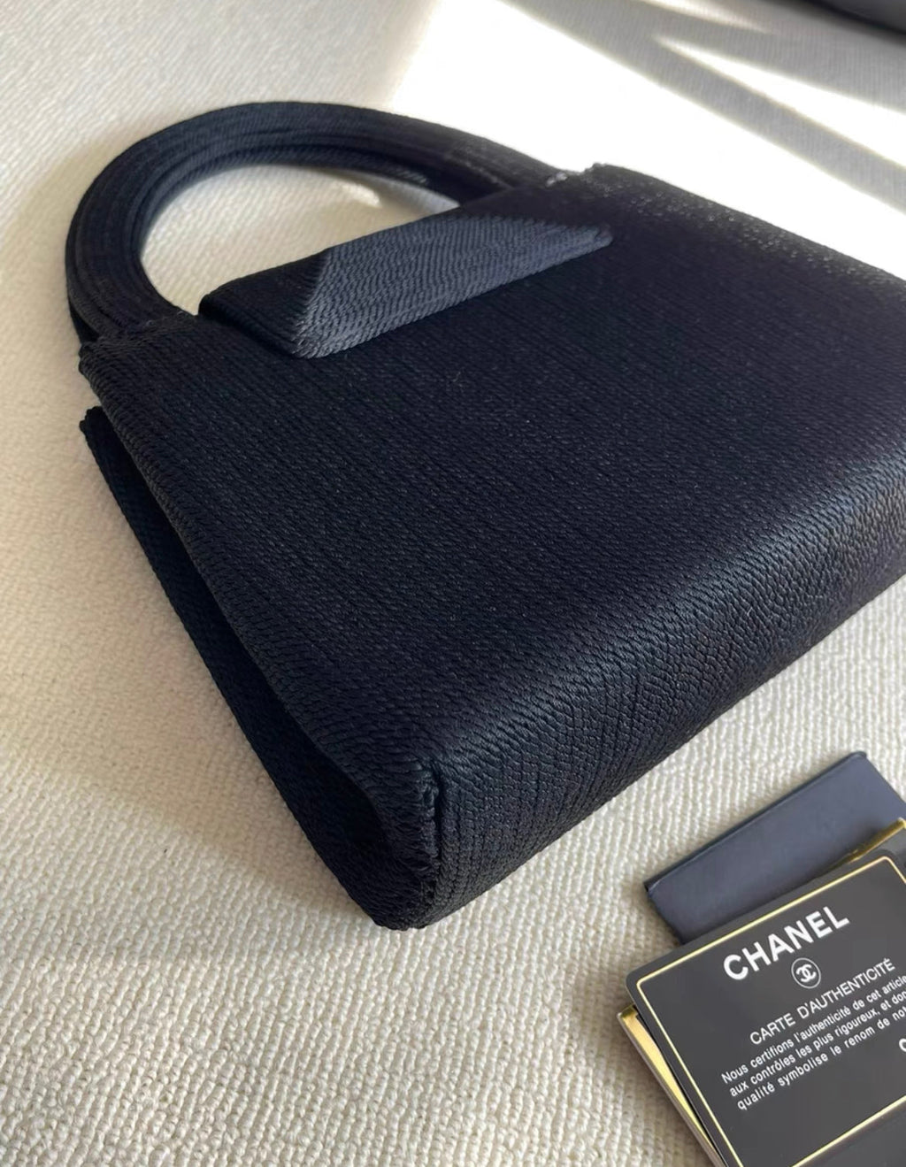 CHANEL VINTAGE ROPED SILK RAFFIA MINI KELLY BAG EVENING 1997 24K GOLD HARDWARE