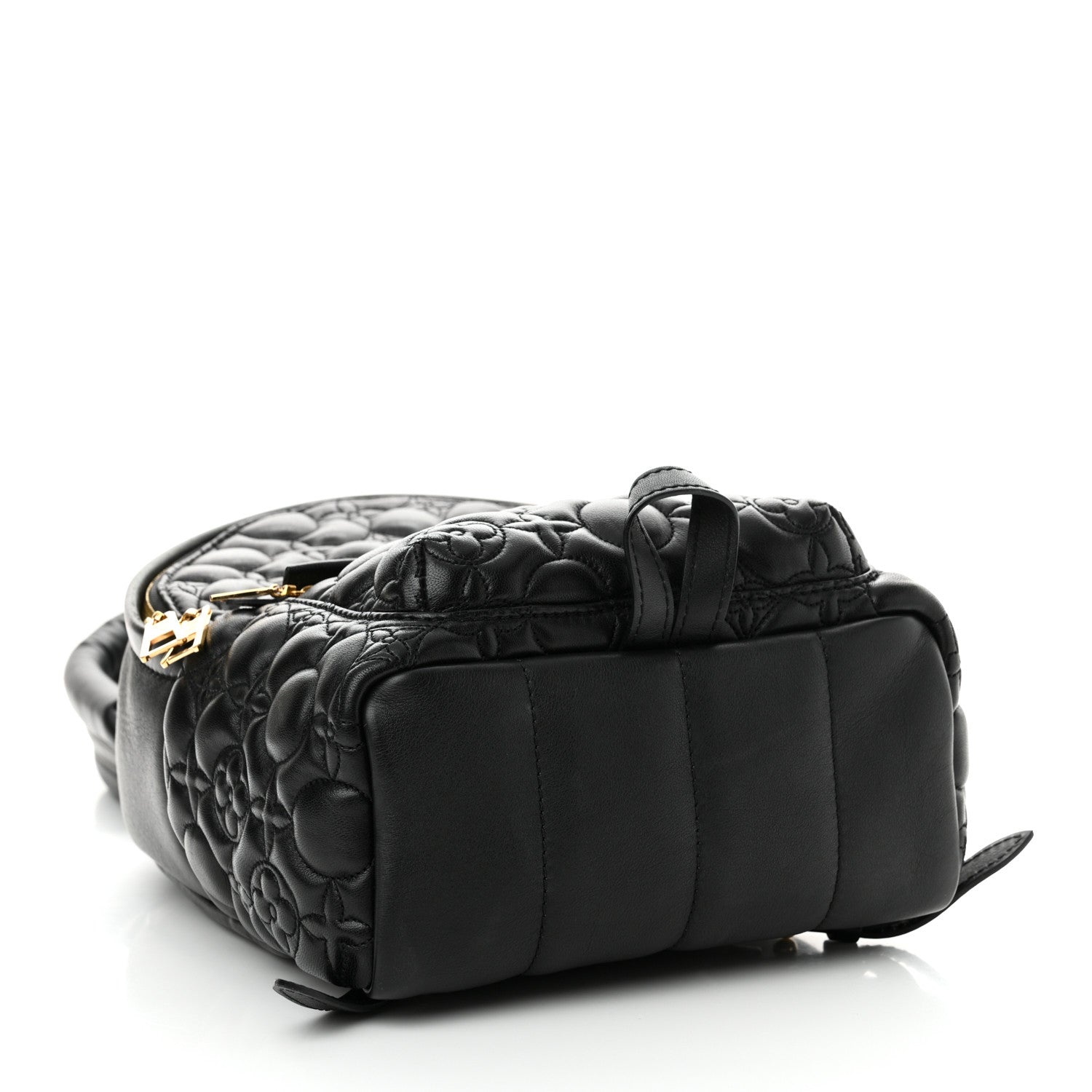 Lambskin Flower Quilted Palm Springs Backpack PM Black