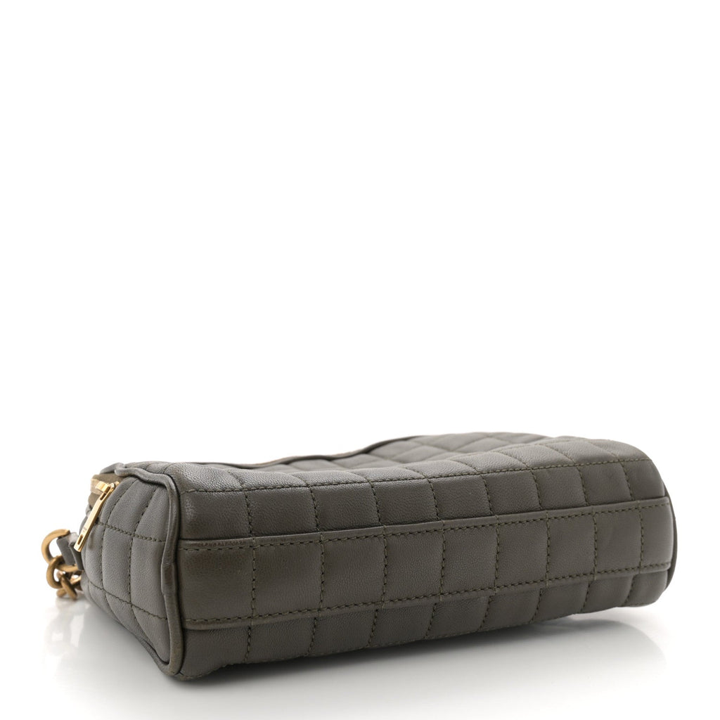 Lambskin Carre Quilted Cassandre Mini Camera Bag Light Musk