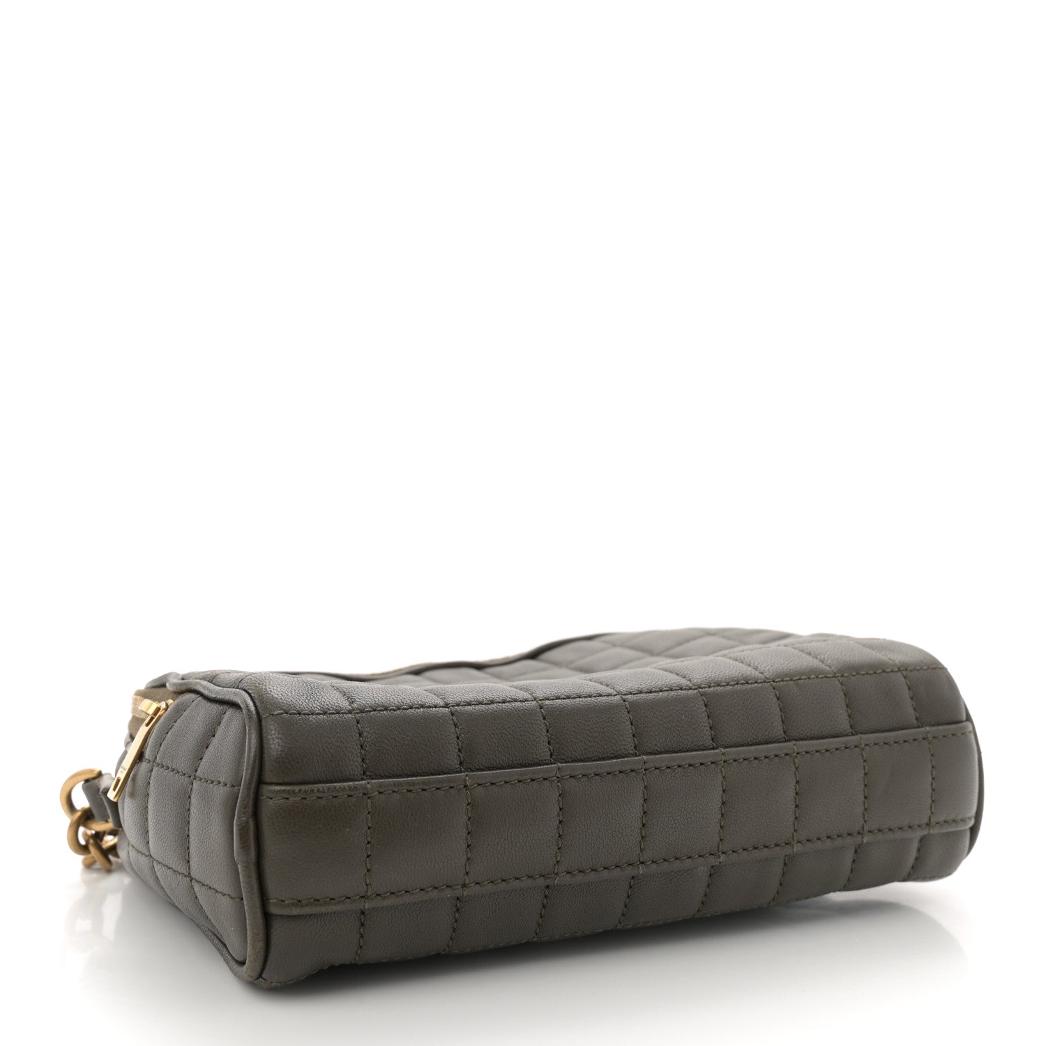 Lambskin Carre Quilted Cassandre Mini Camera Bag Light Musk