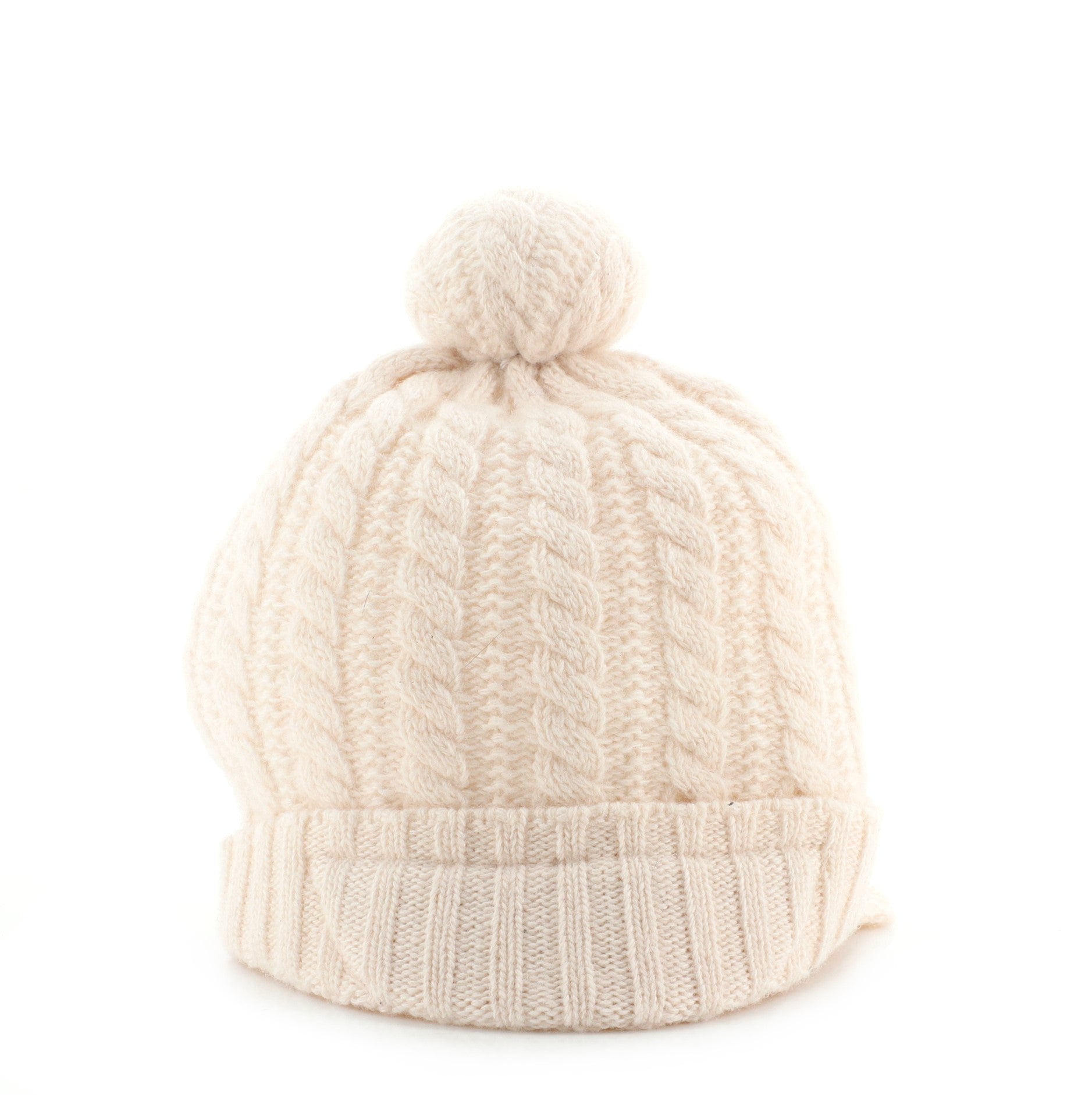 Children's Web Bobble Beanie Knit Wool XS