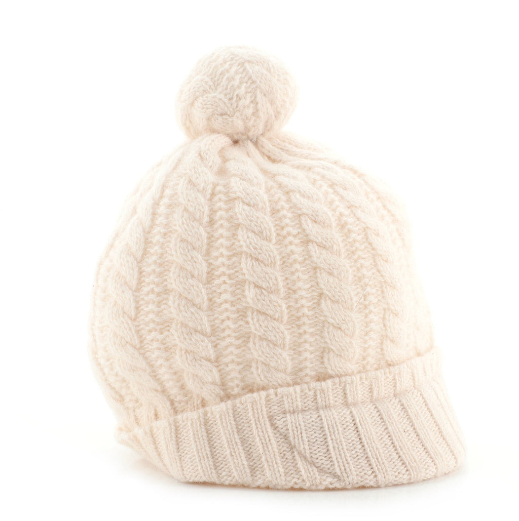 Children's Web Bobble Beanie Knit Wool XS