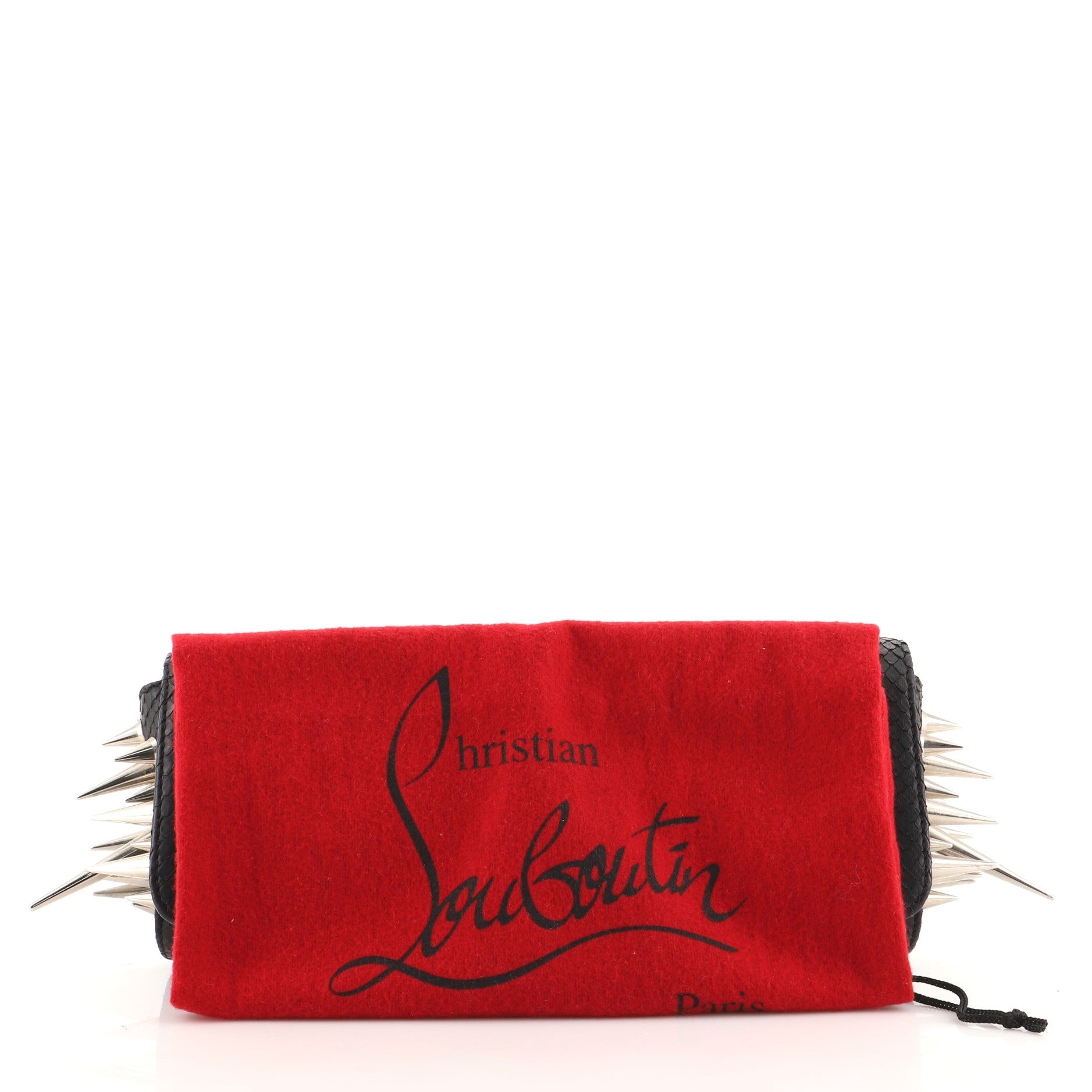 Marquise Spiked Clutch Python with Metal