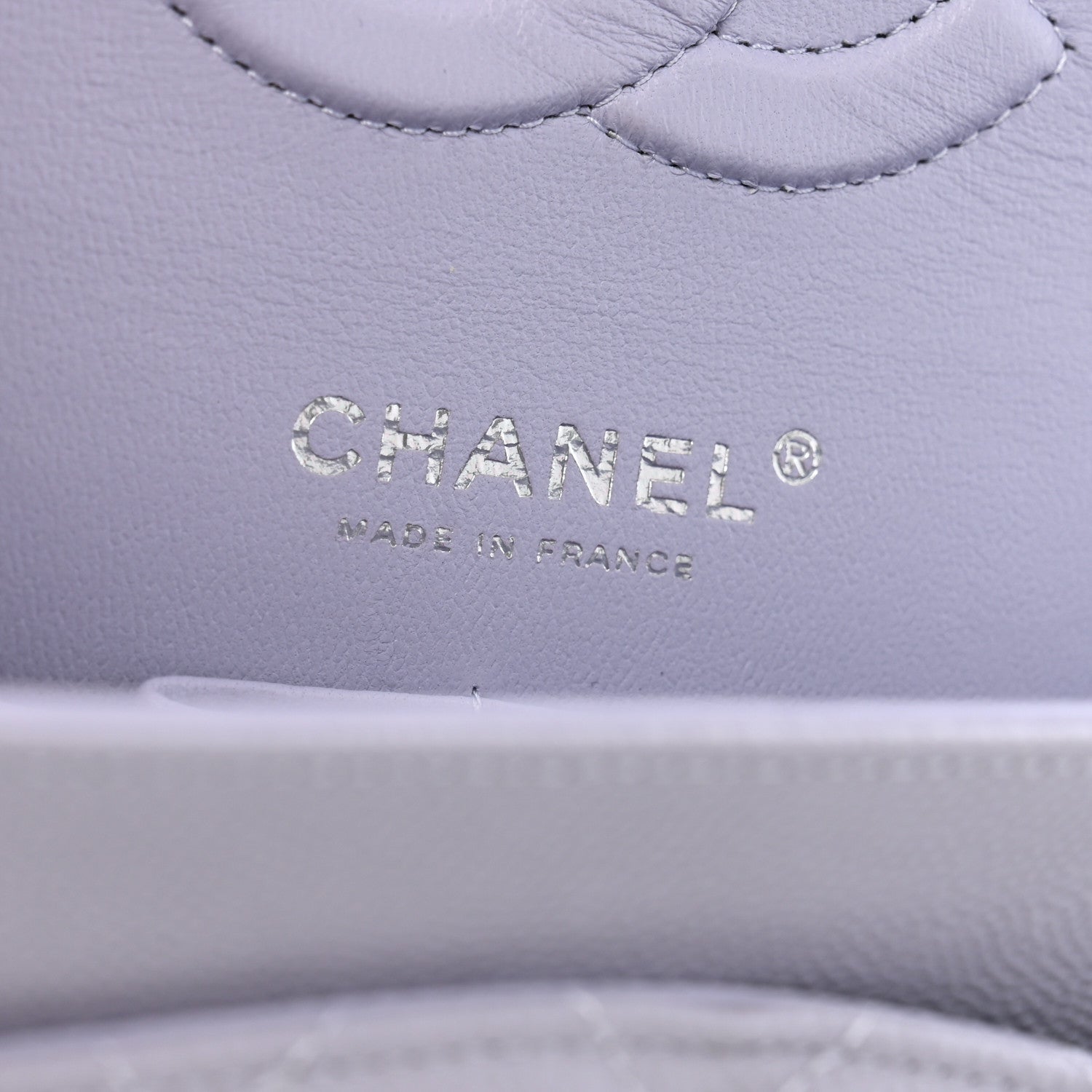 Caviar Quilted Medium Double Flap Light Purple