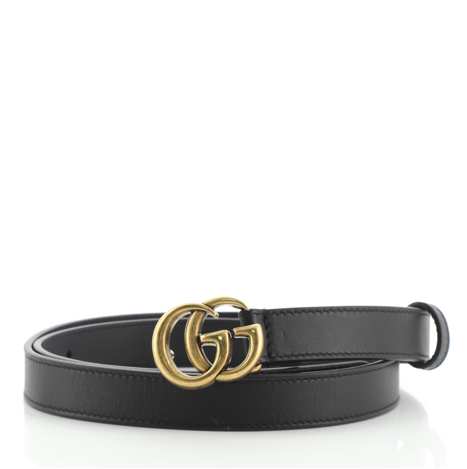 GG Marmont Belt Leather Thin 80