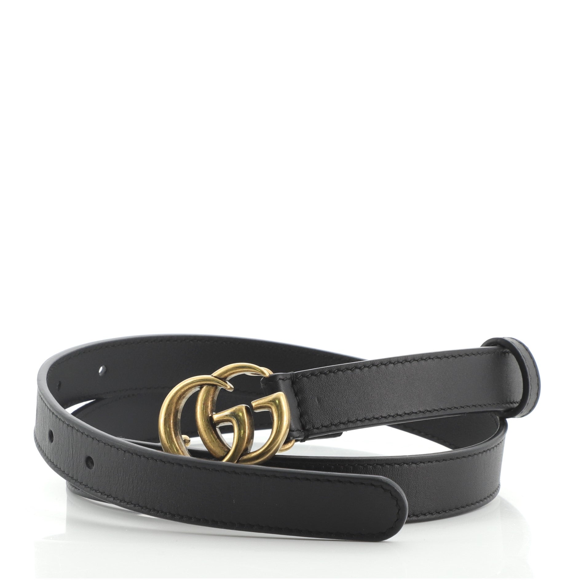 GG Marmont Belt Leather Thin 80