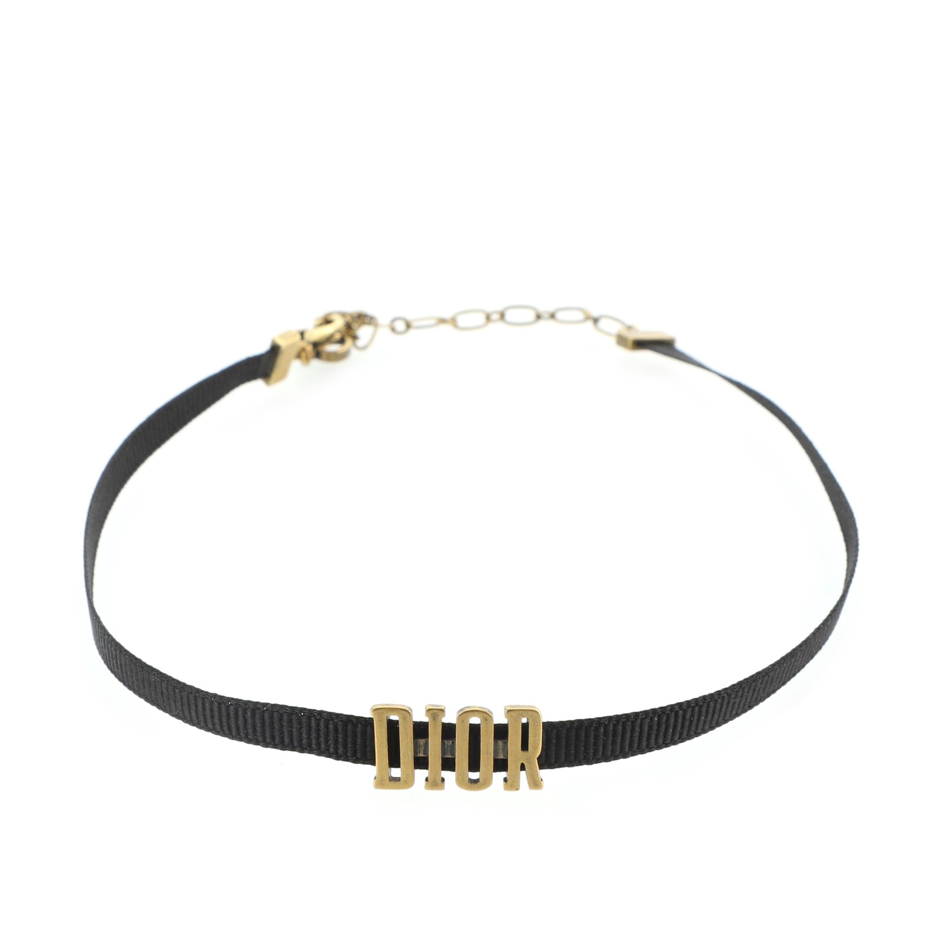 Dior Choker Necklace Fabric and Metal