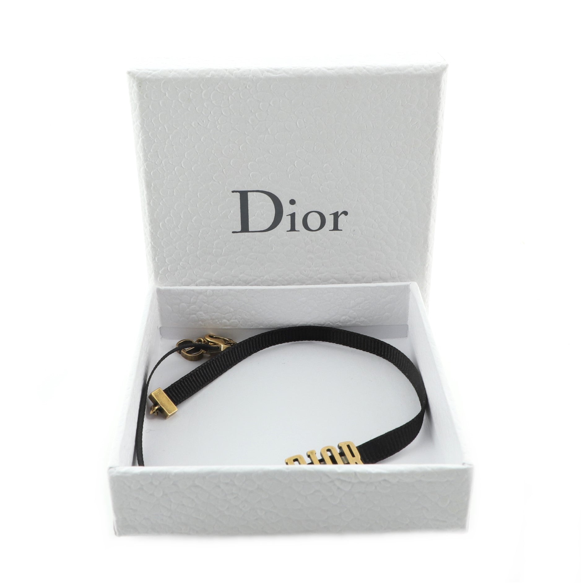 Dior Choker Necklace Fabric and Metal