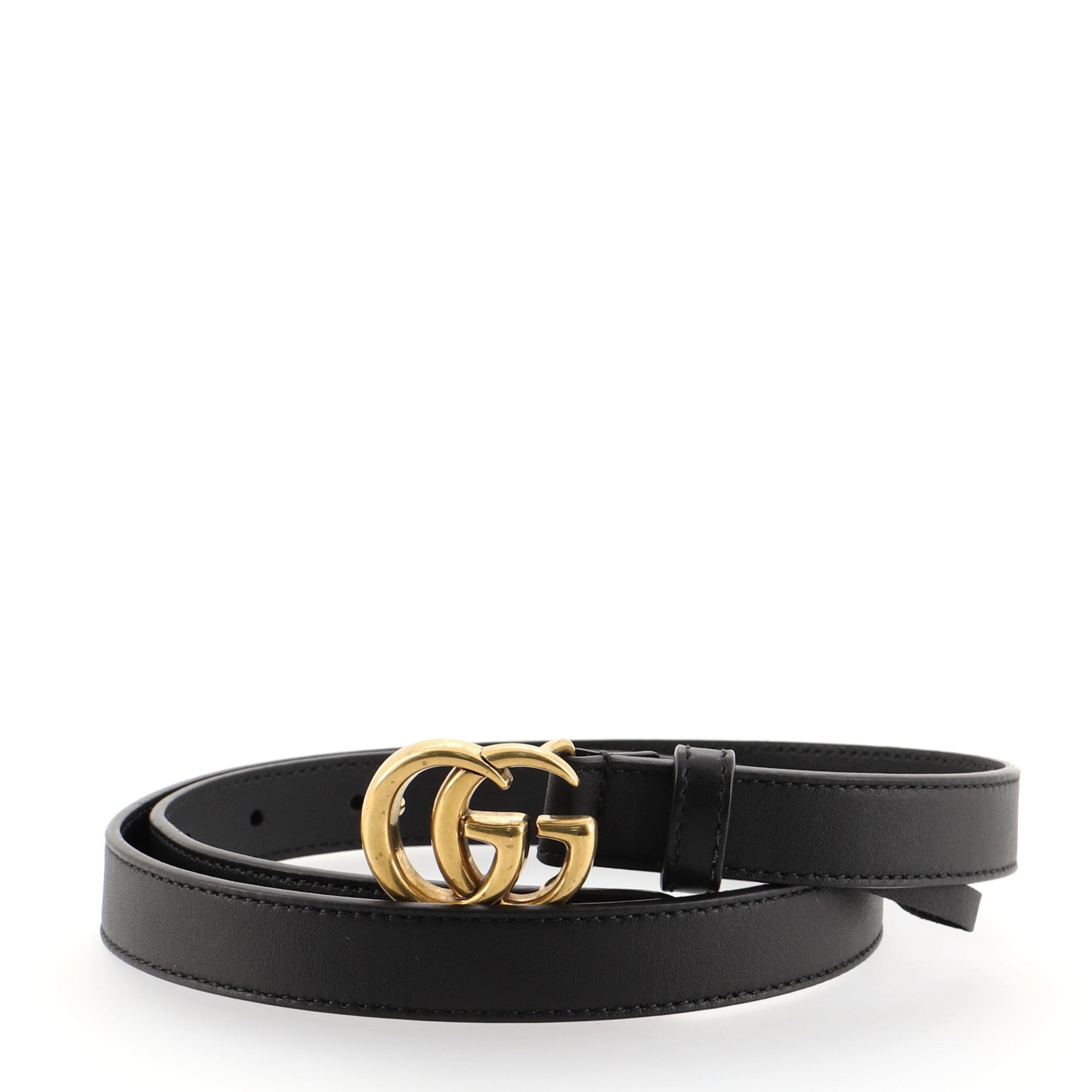 GG Marmont Belt Leather Thin 80