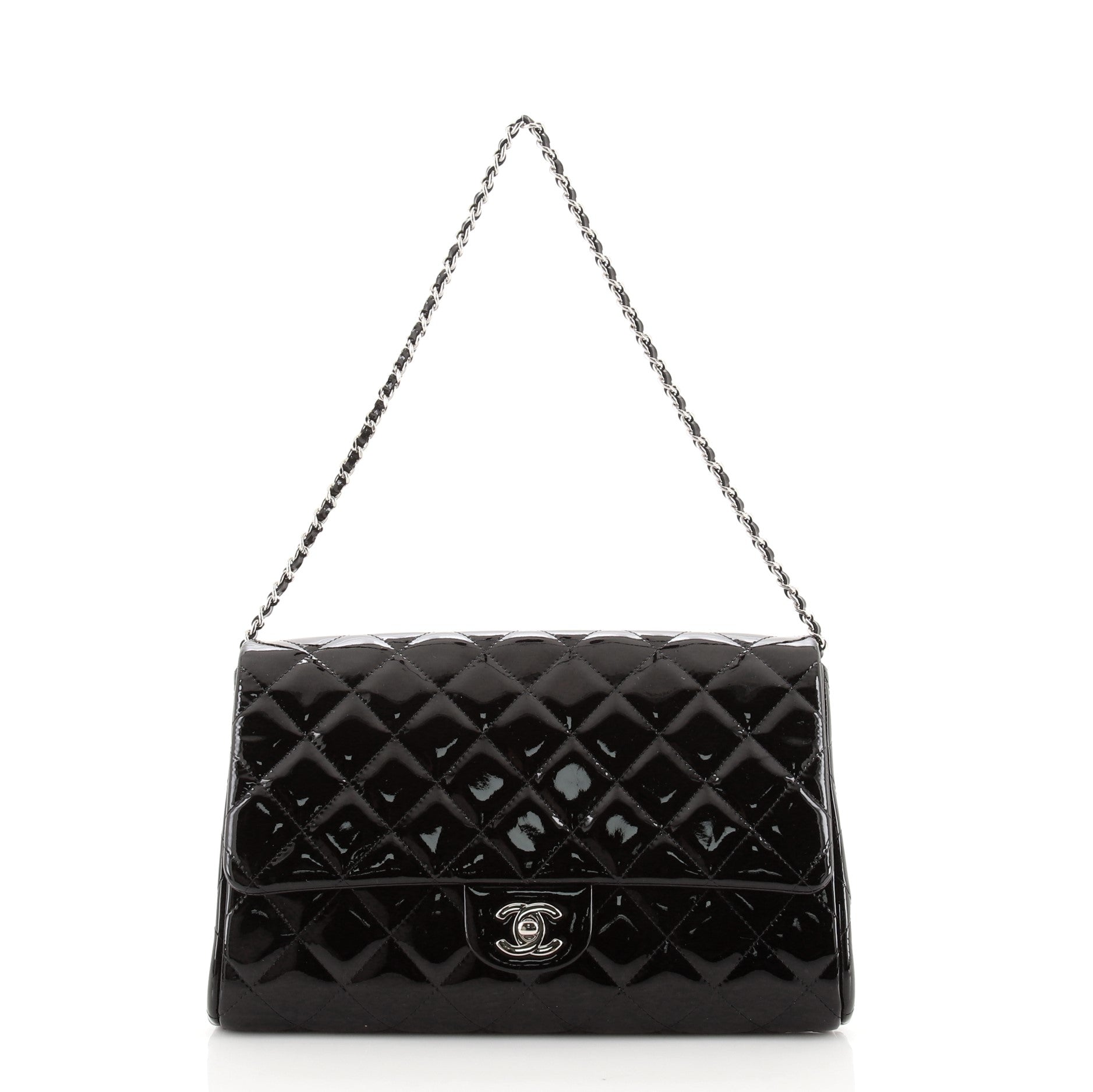 Clutch with Chain Quilted Patent