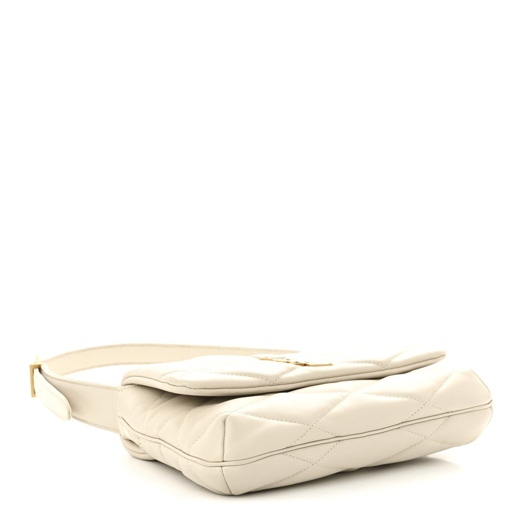 Lambskin Quilted Le 57 Diamond Shoulder Bag Crema Soft