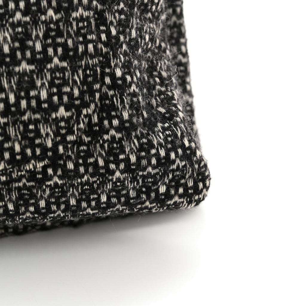 Sequin Tweed Icons Large Accordion 3 Flap Black
