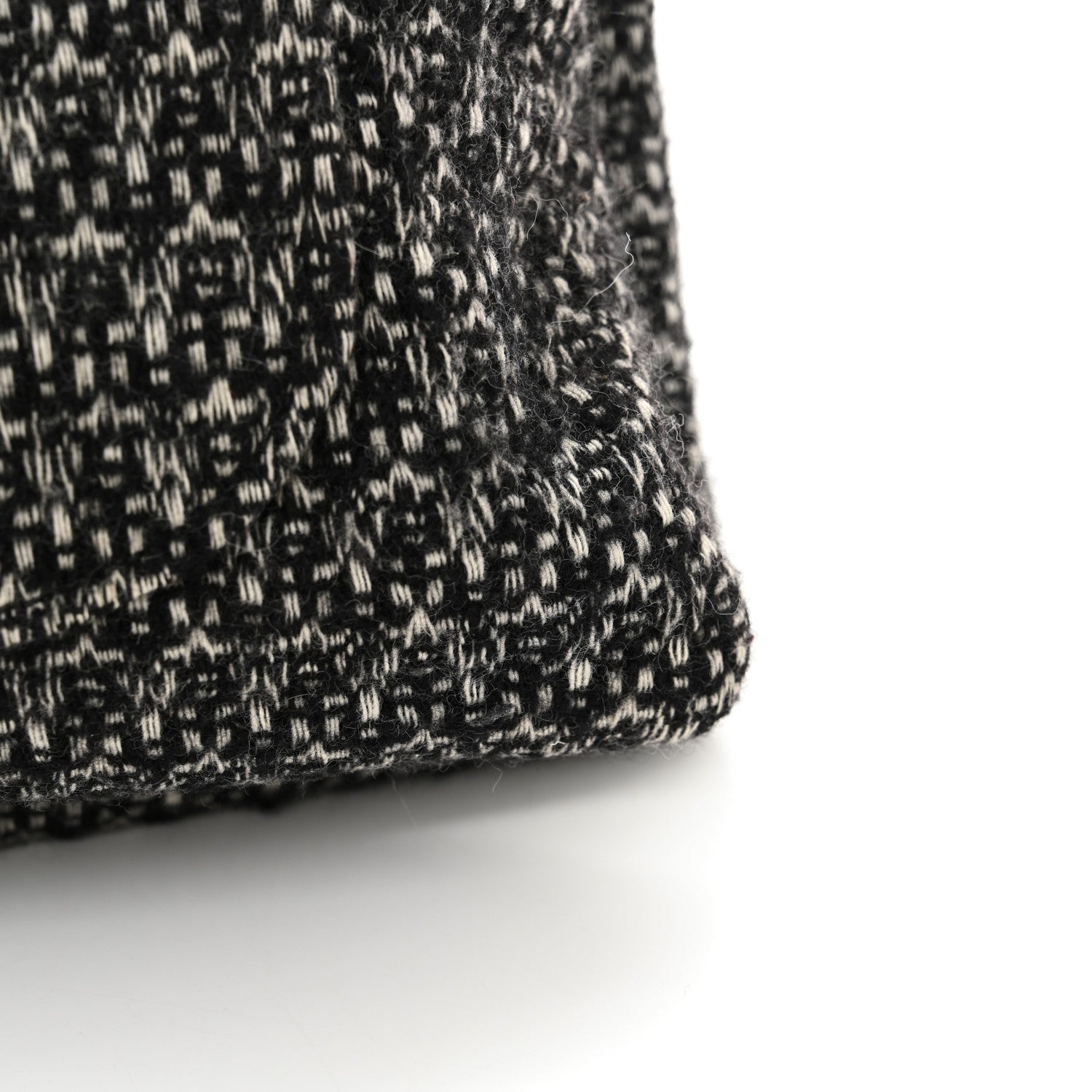 Sequin Tweed Icons Large Accordion 3 Flap Black