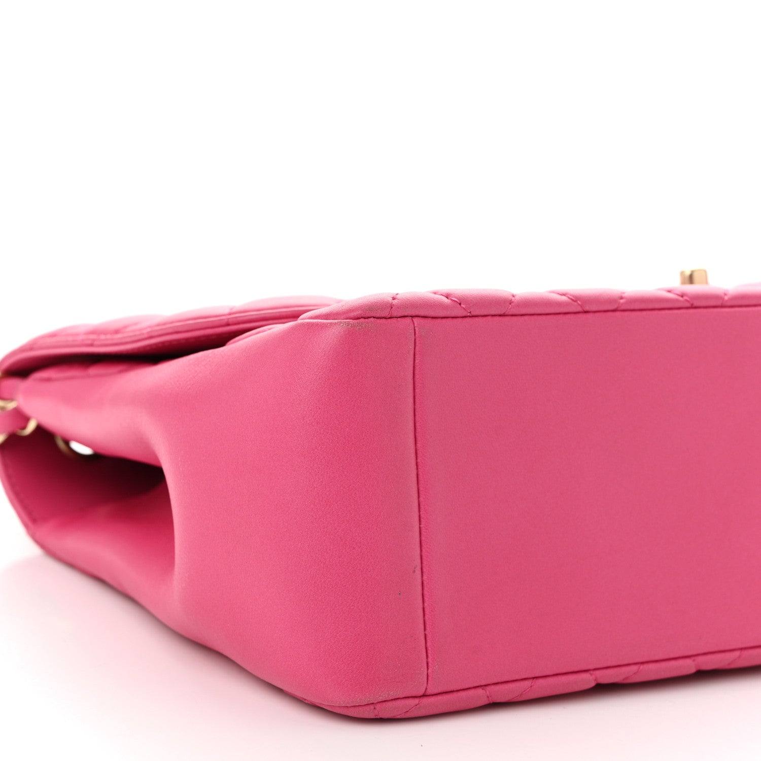 Lambskin Quilted Medium Mademoiselle Chic Flap Fuchsia