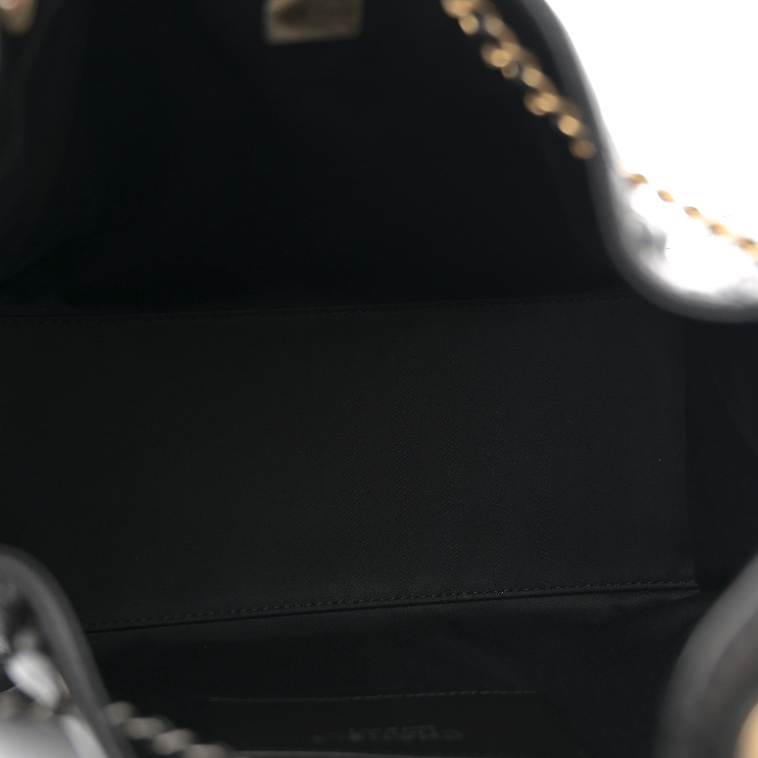 Shiny Crumpled Calfskin Quilted Small Chanel 25 Handbag Black