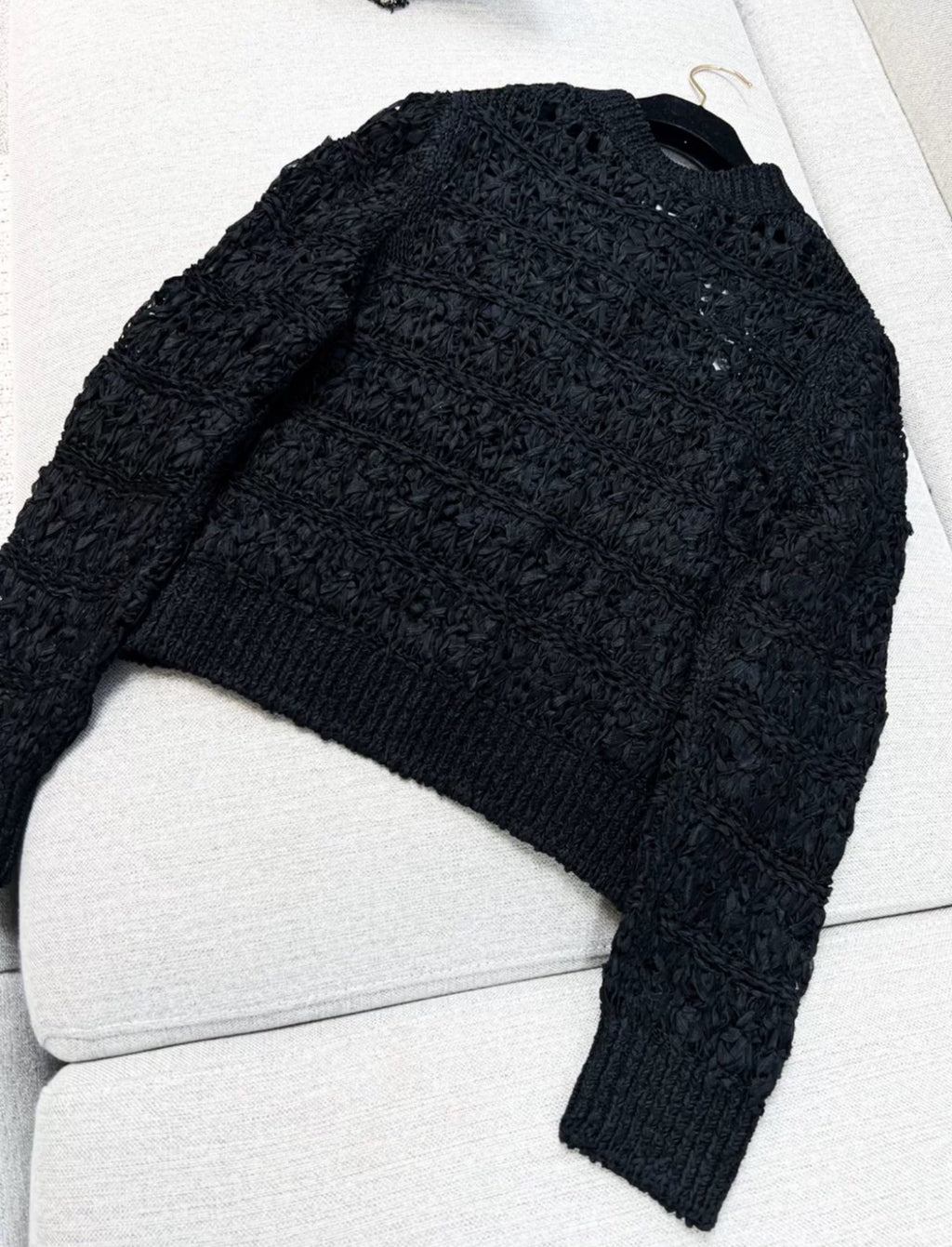 Chanel 24S Black Knitted igan