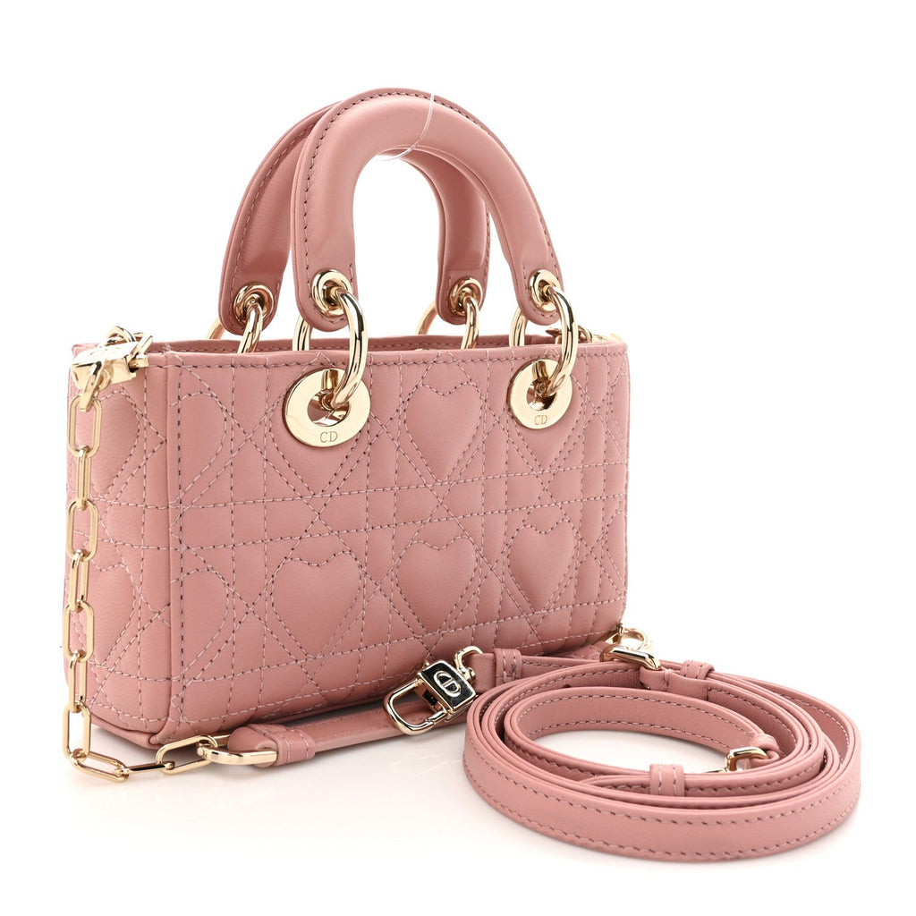 Lambskin Cannage Dioramour Micro Lady D-Joy Melacoton