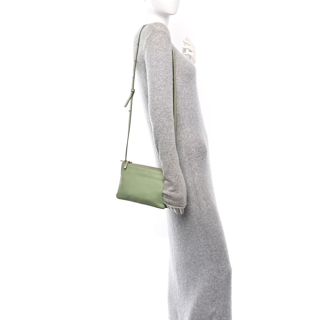 Lambskin Small Trio Crossbody Bag Pistachio