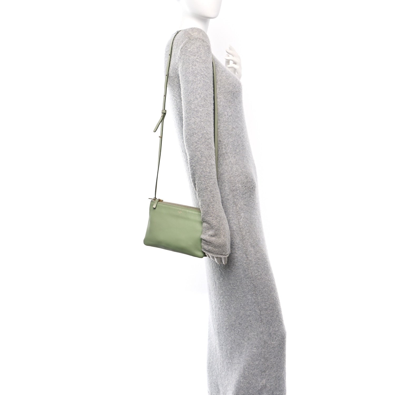 Lambskin Small Trio Crossbody Bag Pistachio