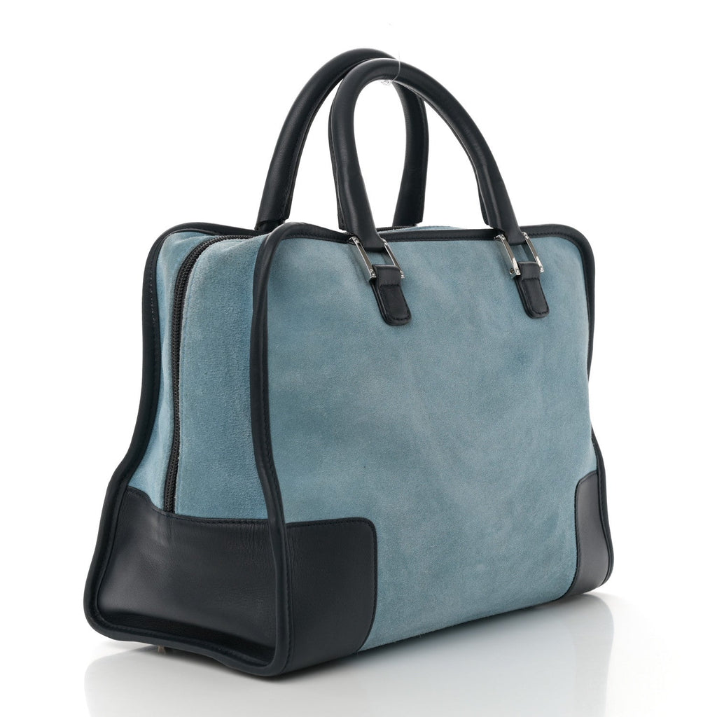 Suede Calfskin Amazona Blue Black