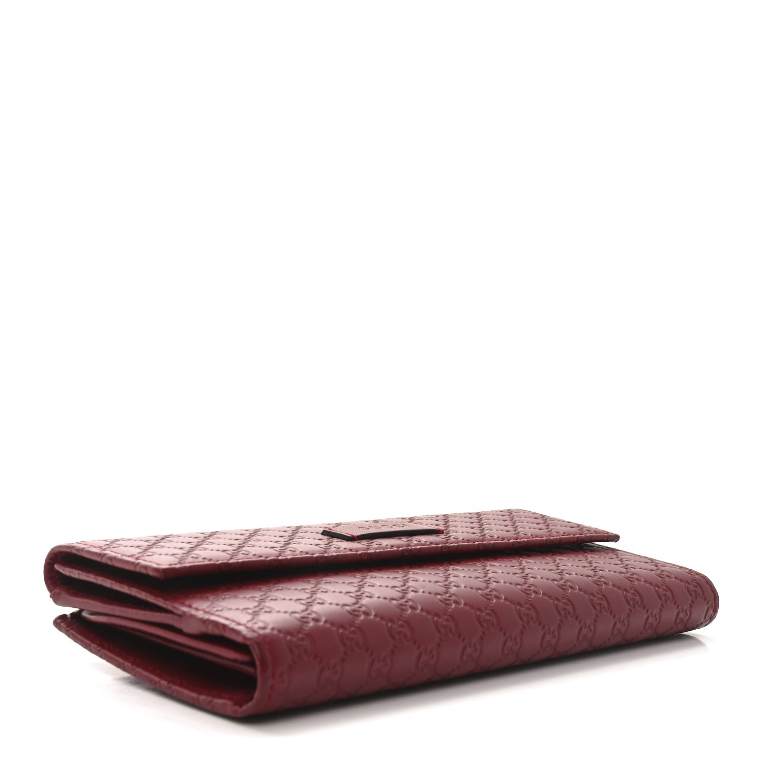 Microguccissima Continental Flap Wallet Red