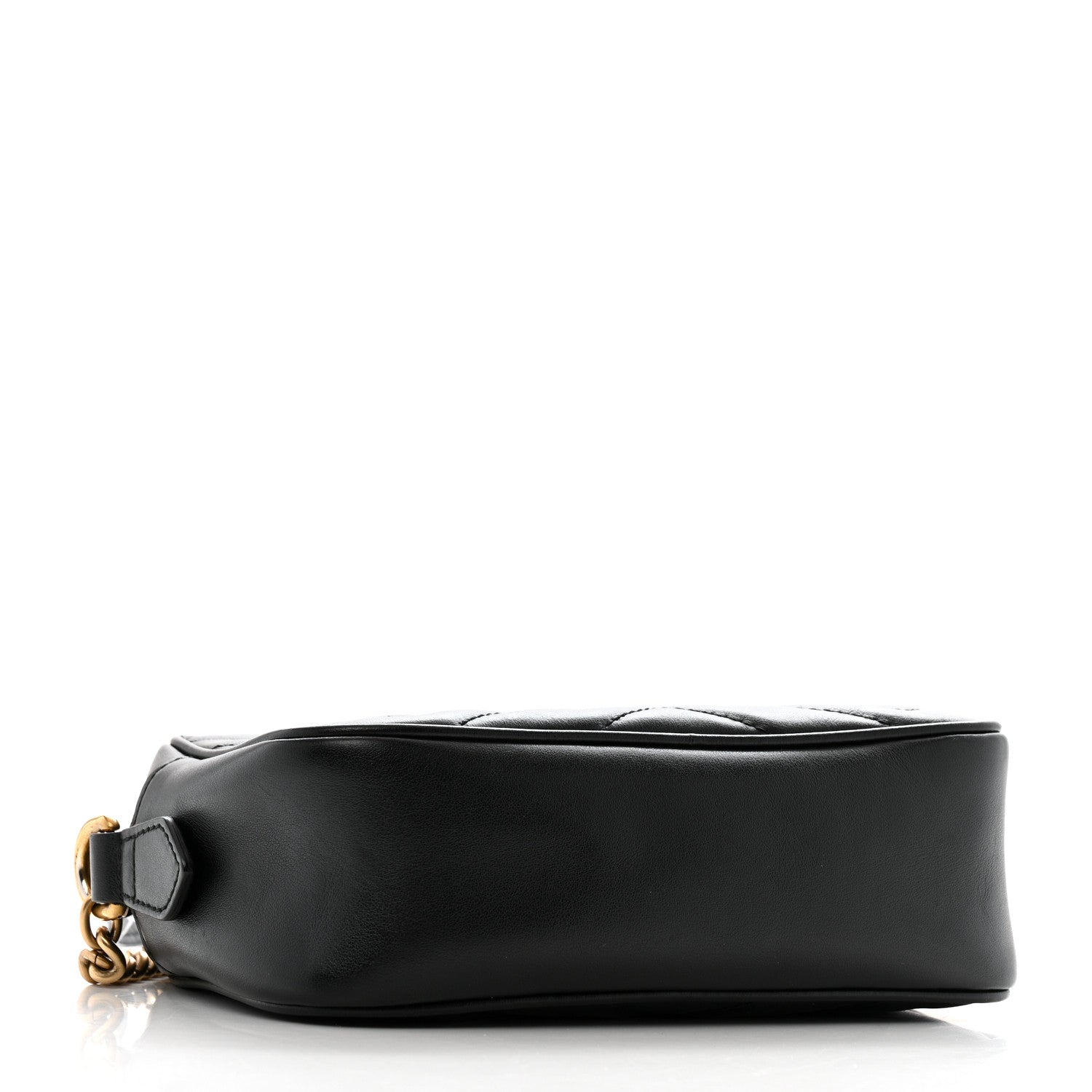 Calfskin Matelasse Mini GG Marmont Chain Shoulder Bag Black