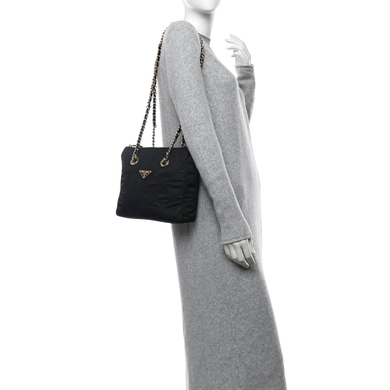 Re-Nylon Saffiano Stitched Re-Edition 1995 Shoulder Bag Black