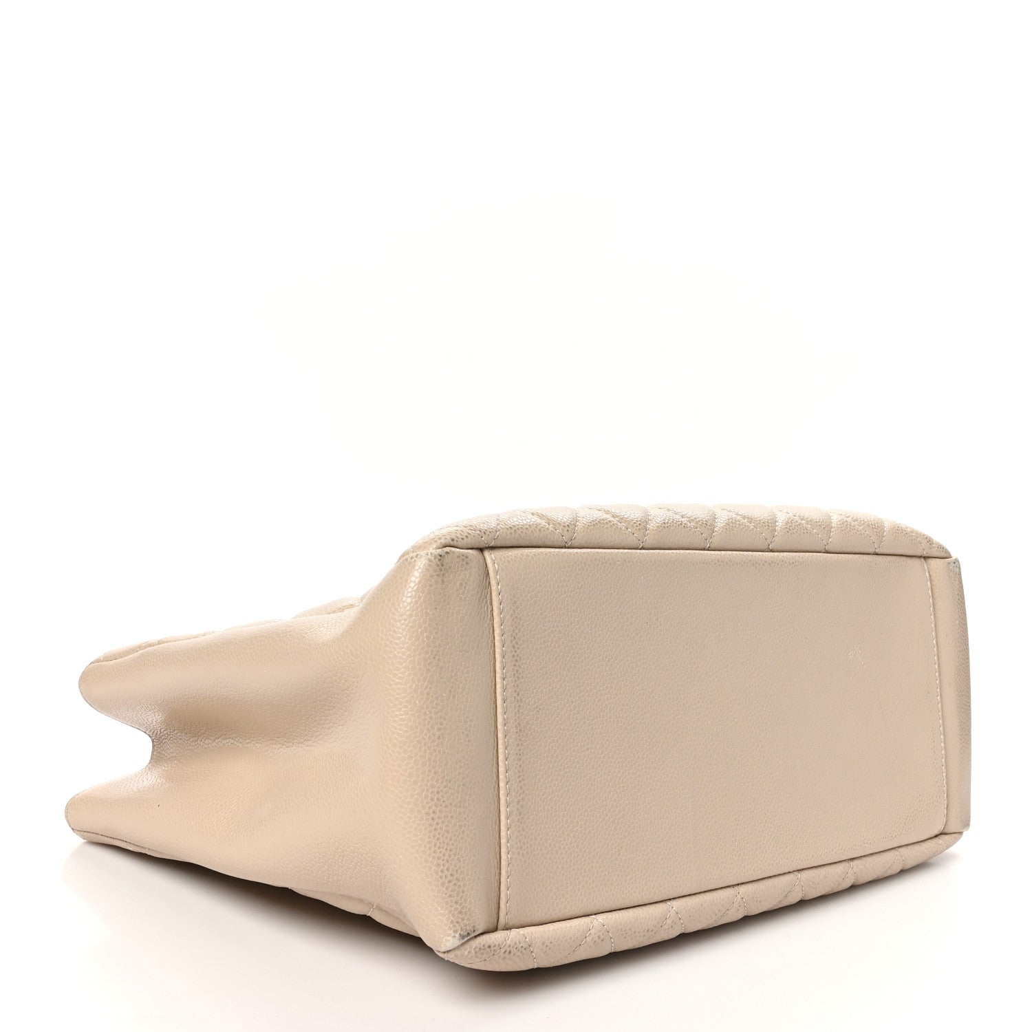 Caviar Quilted Grand Shopping Tote GST Beige Clair