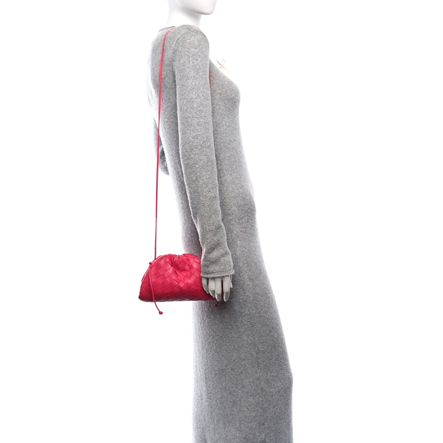 Nappa Intrecciato The Mini Pouch Rosa Shock