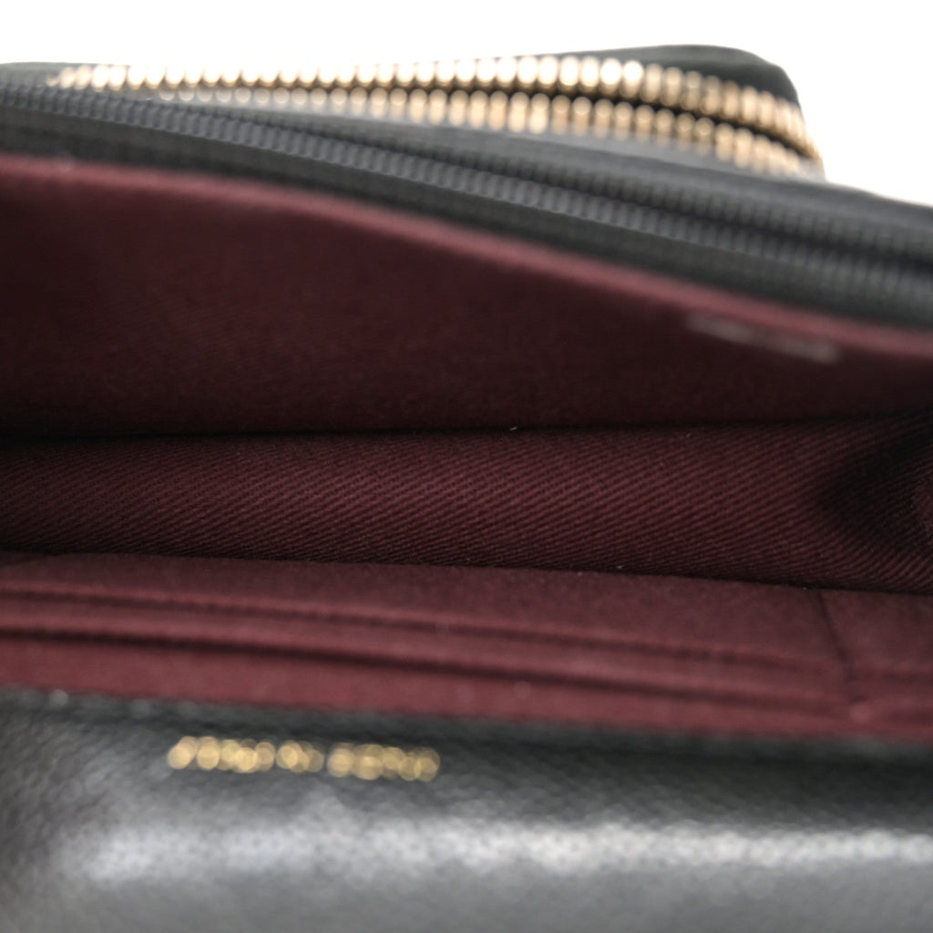 Caviar Quilted Business Affinity Clutch With Chain Black