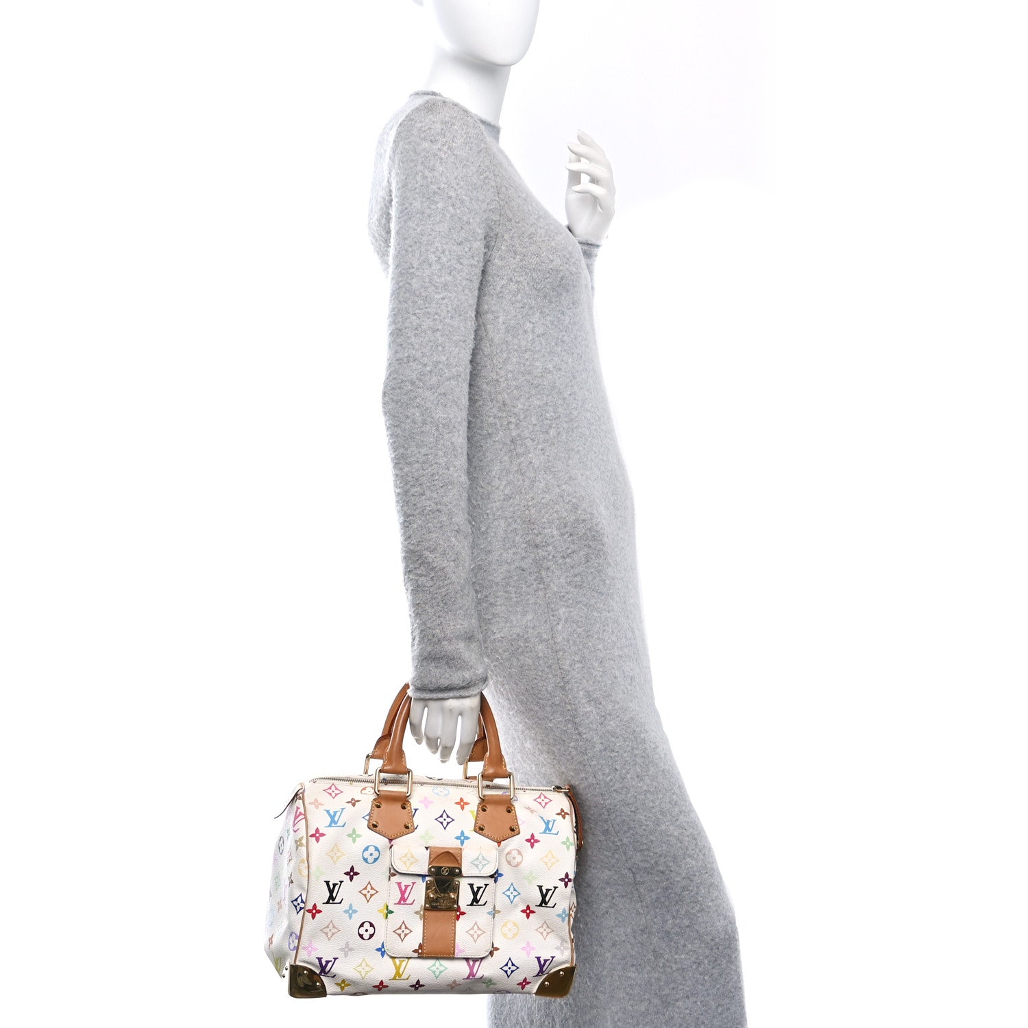 Monogram Multicolor Speedy 30 White