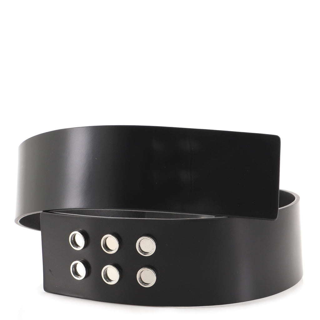 Stamp Plate Belt Leather Wide 75