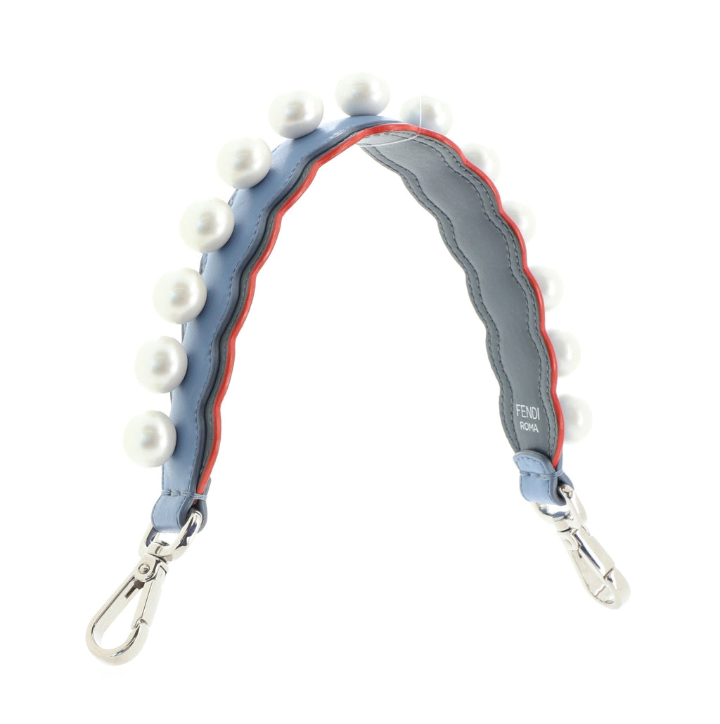 Mini Strap You Short Shoulder Strap Pearl Embellished Leather
